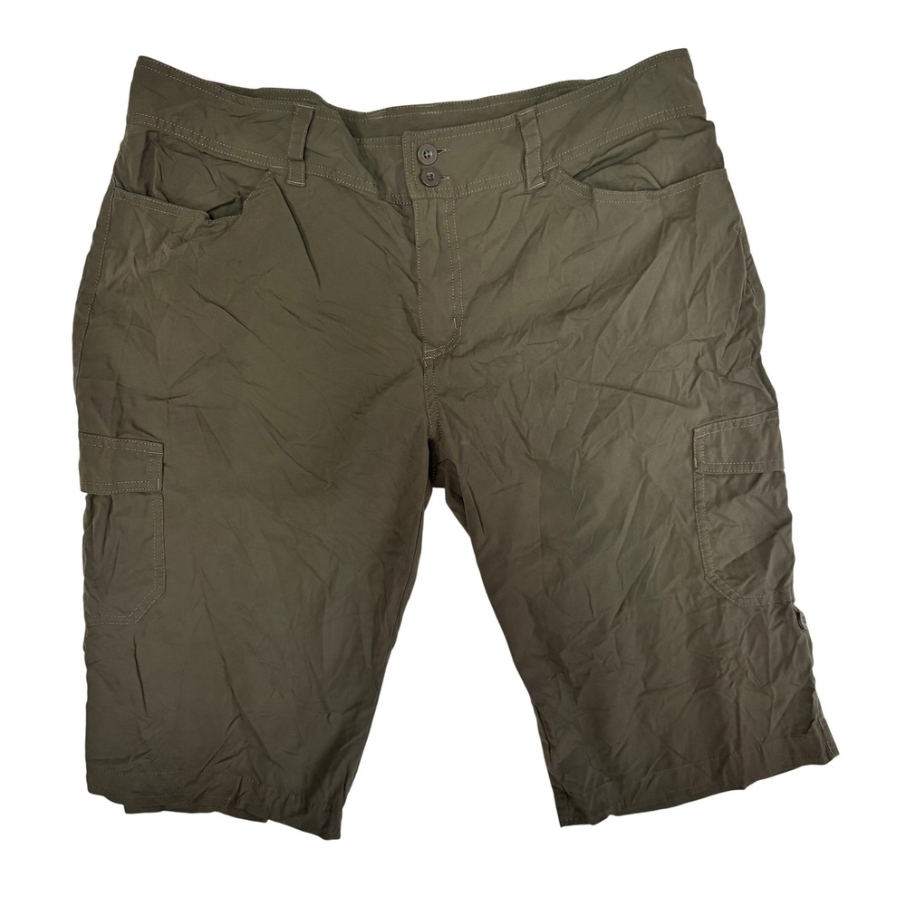Patagonia Solimar Long Cargo Shorts Womens 34 Olive Green Hiking Outdoor Utility